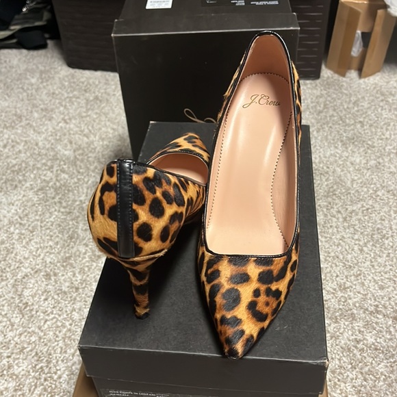 NIB J. Crew Elise Pump Leopard Haircalf Animal Print Made Italy Size 9 - Picture 6 of 8